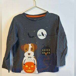 Mini Boden Halloween Dog Long Sleeve Appliqué Shirt